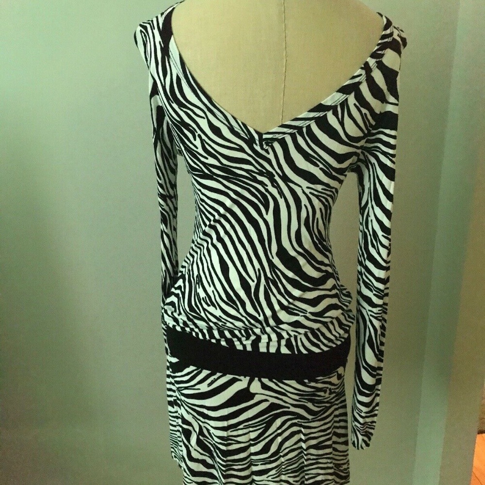 Sexy Cavalli-esque Italian Esatsy Zebra Dress Sz S